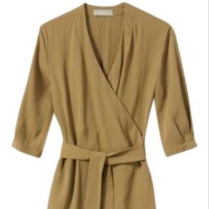 Green Everlane Japanese GoWeave Wrap Dress Size 4
